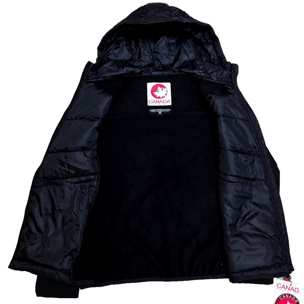 Canada Weather Gear Puffer Jacket Hooded Hybrid Soft Shell Womens L Black NWT - Picture 8 of 14